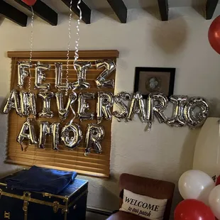 Surprise Anniversary room decoration