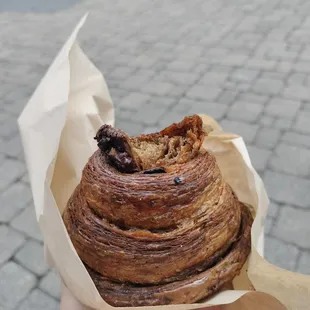 Black mole croissant