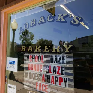 a sign in the window