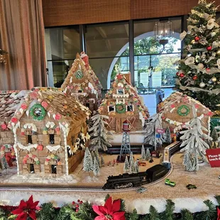 a gingerbread village