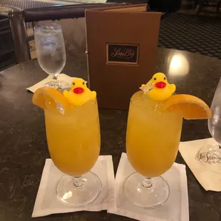 Two signature duck cocktails