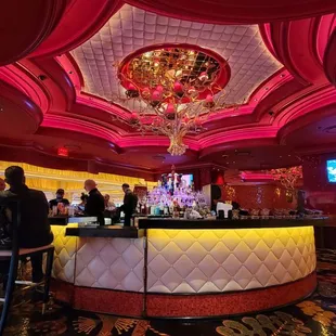 a large chandelier in the middle of the room