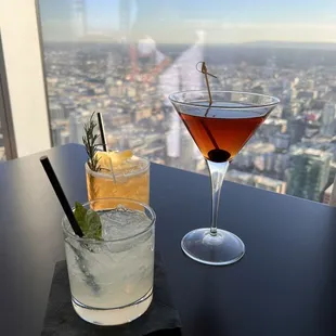 Amazing drinks and an amazing view of Los Angeles