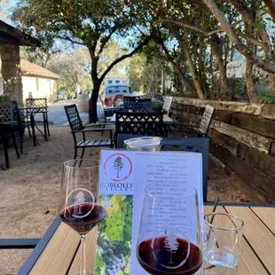 One of the scenic outdoor seating areas
