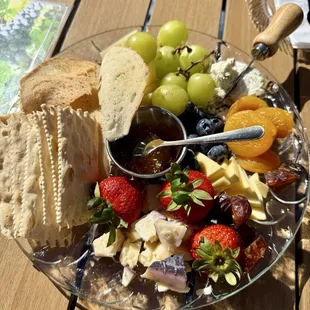 Fruit and cheese charcuterie
