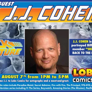 J.J. Cohen will be meeting and greeting in August!
