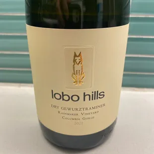 Bottle of Lobo Hills Dry Gewurztraminer