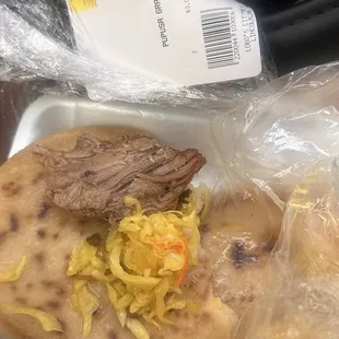 Papusas with some barbacoa