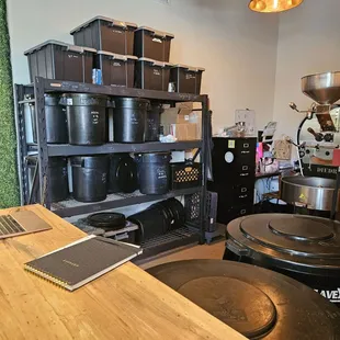 the interior of a coffee shop