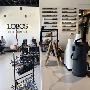 Counter and a seating area