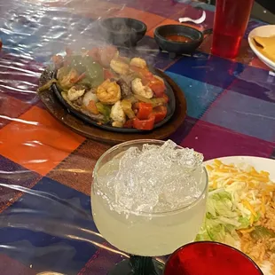 Fajitas and margaritas