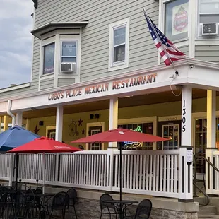 the front of the restaurant