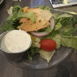 Side salad with Parmesan dressing