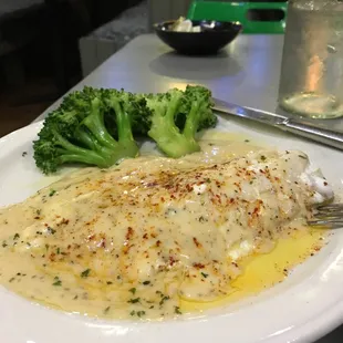 Lemon Garlic Cream Flounder