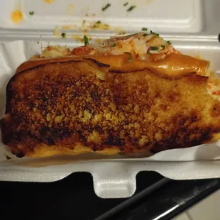 My lobster roll(bread) was a little burned. Kinda took away from the taste....but still good.