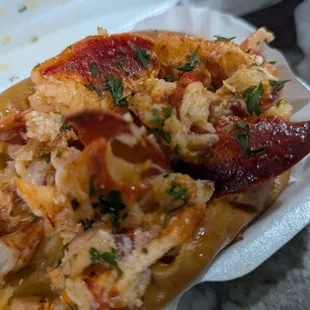 Lobster Roll Oozing with flavor.