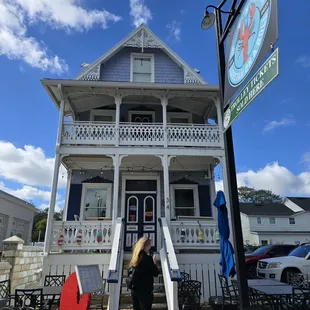 Outside. Looks like an old historic house