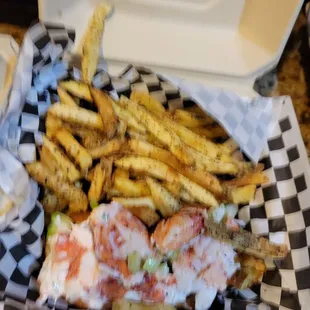 Lobster Avocado Roll with Hand-Cut French Fries