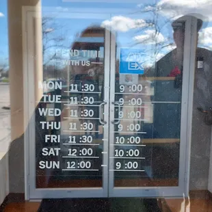 Hours as of April 2024.