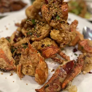 Garlic fried lobster