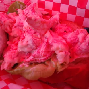 My Order of LOBSTER ROLL Up Close from Lobster Bliss FOOD Truck