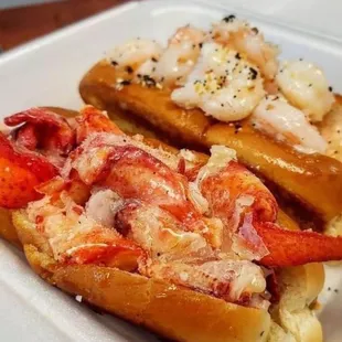 a lobster and lobster sandwich