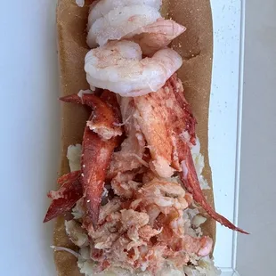 a lobster sandwich with sauerkraut and sauerkraut