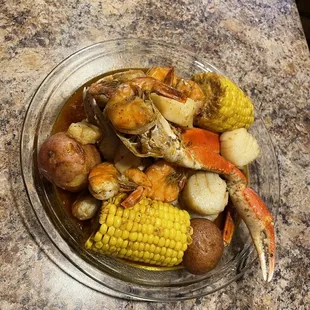 Crab. Shrimp. Scallops.