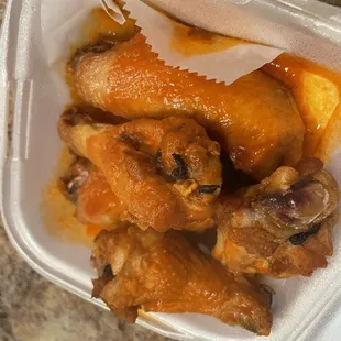 Terrible Chicken Wings. Needed 15 mins in the oven to be good.