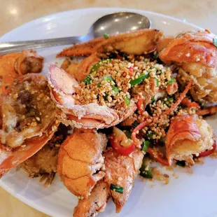 Salt and pepper lobster $19.99 with another entree order