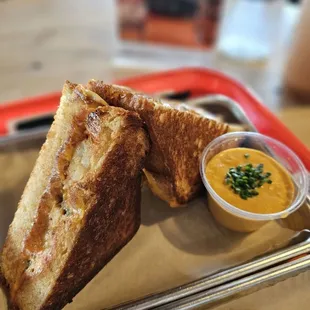 Lobster grilled cheese sandwich