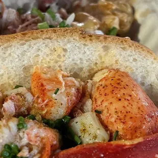 Warm Maine Lobster Roll with Crab Fries (you know you want to try it)