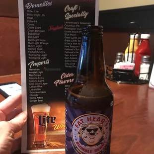 Fat Head&apos;s Bumble Berry. Lots of beers.