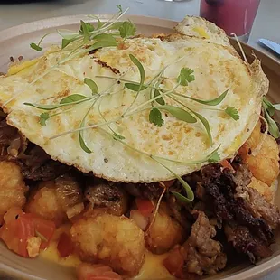 a plate of food on a table