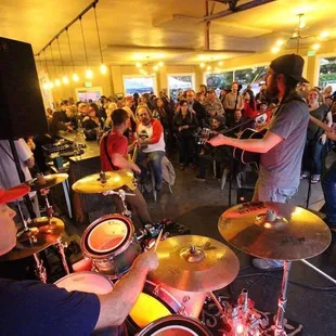 a man playing the drums