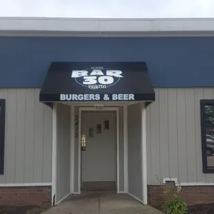 the front of the building