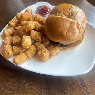 Local Burger with Egg.