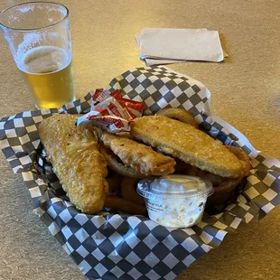 Fish and onion rings!