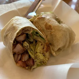 Roasted Chicken &amp; Hummus Wrap