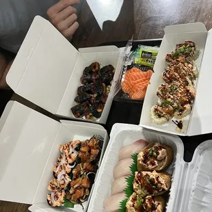 a variety of food items