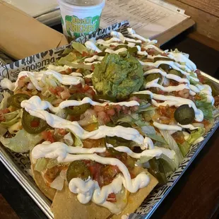 Chicken nachos, they were ok did not see a lot of chicken