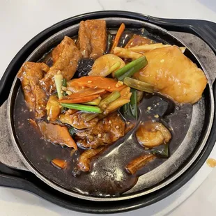 Seafood and Tofu Clay Pot