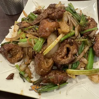 R31. Mongolian Pork Intestine with Rice