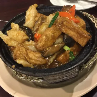 Seafood and Tofu Clay Pot