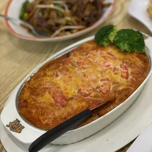 B2. Baked Pork Chop in Tomato Sauce Over Rice
