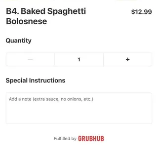 B4. Baked Spaghetti Bolosnese