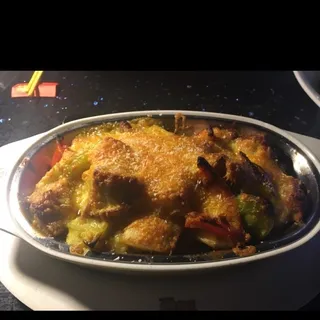 B6. Porteguese Style Baked Chicken Over Rice