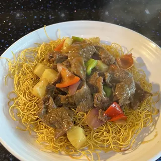 J3. Beef in Satay Sauce Pan Fried Noodle