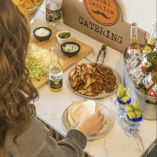 a woman preparing food