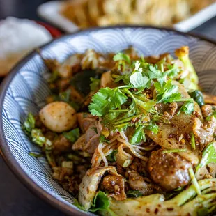 Beef Slices Hot Bowl w/ House Special Dry Mix w/ added Quail eggs ($21 + $4/eggs)